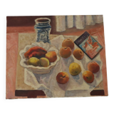 Oil on canvas Still life with fruits XX Minorca