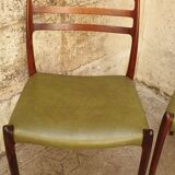 Set of 4 chairs model 78 by Niels Otto Moller for JL Mollers