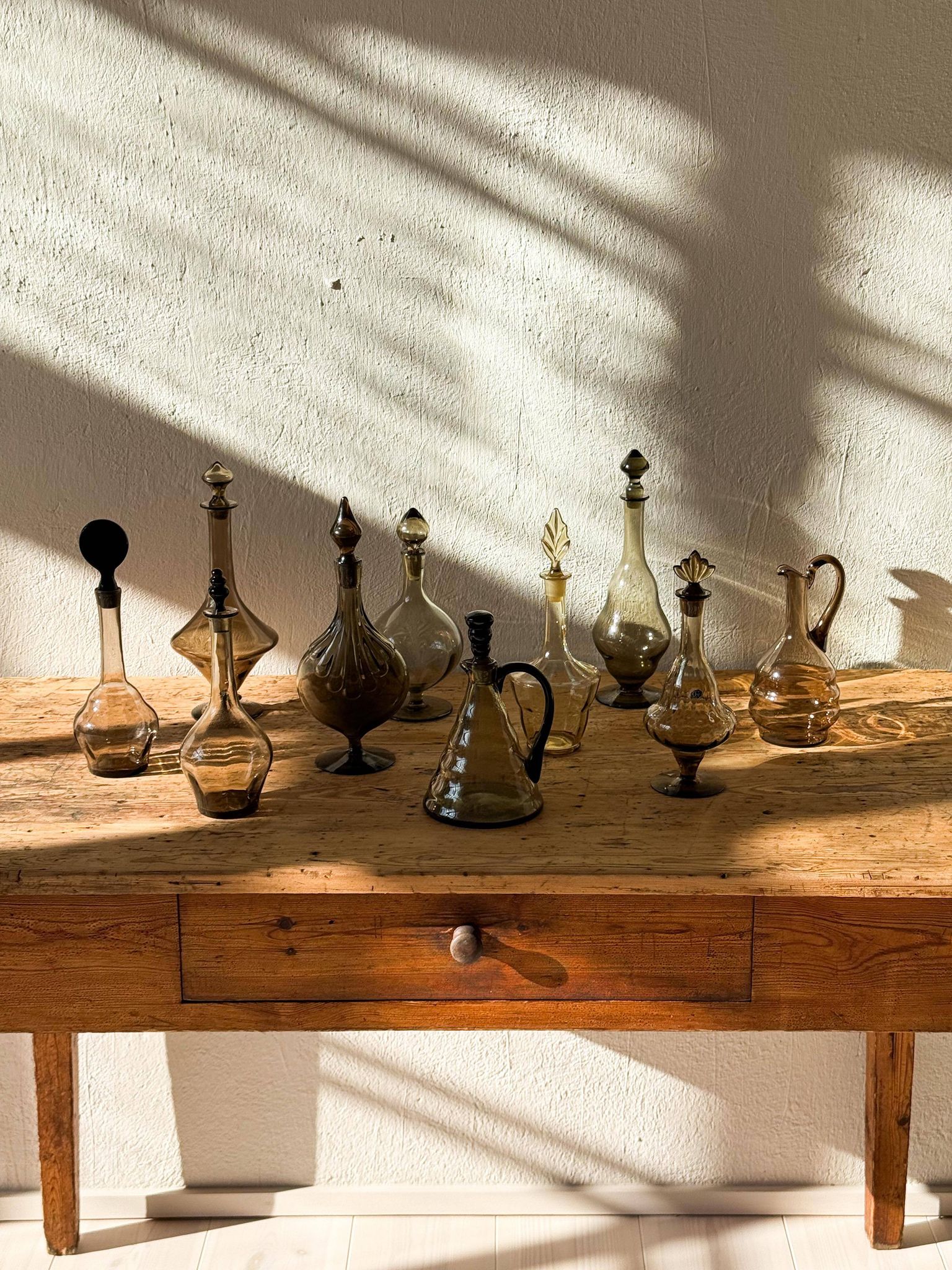 10 Carafes Sculptures Suède Années 1920