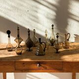 Art Deco Collection of 10 Sculptural Carafes Sweden 1920s