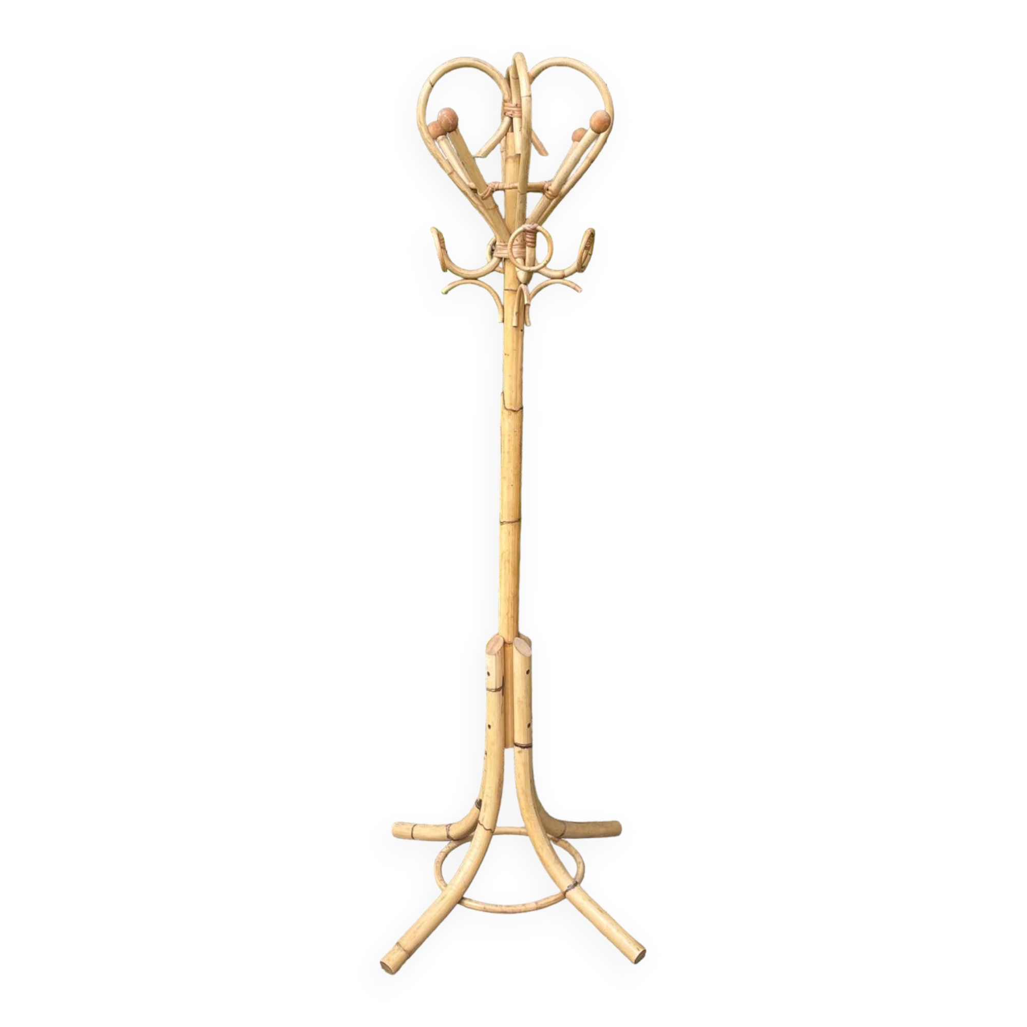 Rattan parrot coat rack 70'