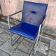 Four Arco Frame Dining Chairs / Blue Leather / Burkhard Vogther