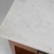 French Art Deco bedside table with a Carrara marble top, circa 1920.