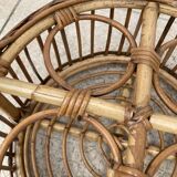 Vintage rattan bar server