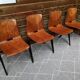 Set de 4 chaises Galvanitas s22, teinte chêne claire