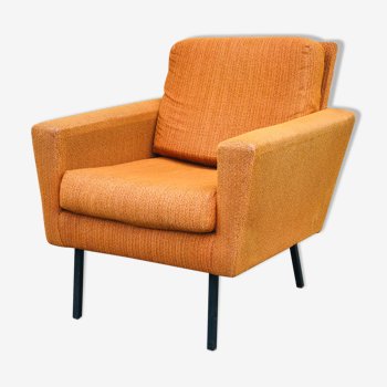 Fauteuil club vintage orange pop 70