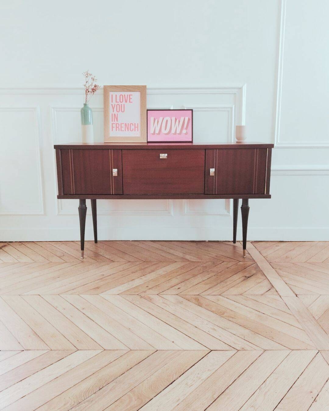 TV unit / small renovated vintage sideboard, 1950s-60s