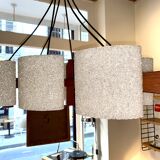 Scandinavian teak and perspex chandelier