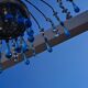 Mid Century Italian Murano Chandelier Blue