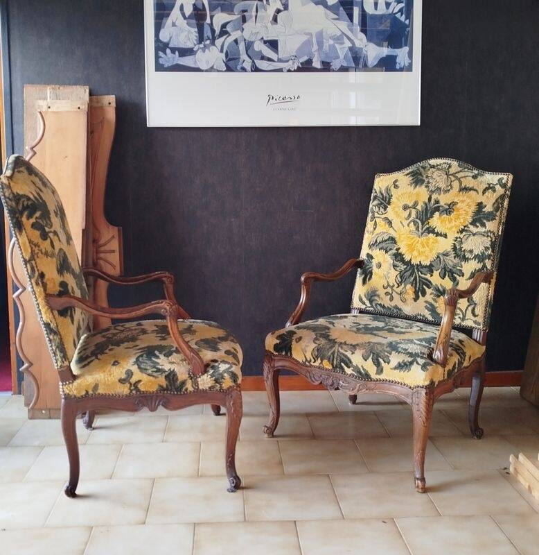 2 antique armchairs