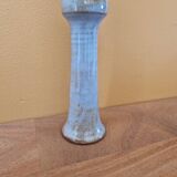 Jean François Descombes (Born in 1940) in Vallauris - Single-flower vase in blue enameled ceramic with reflections