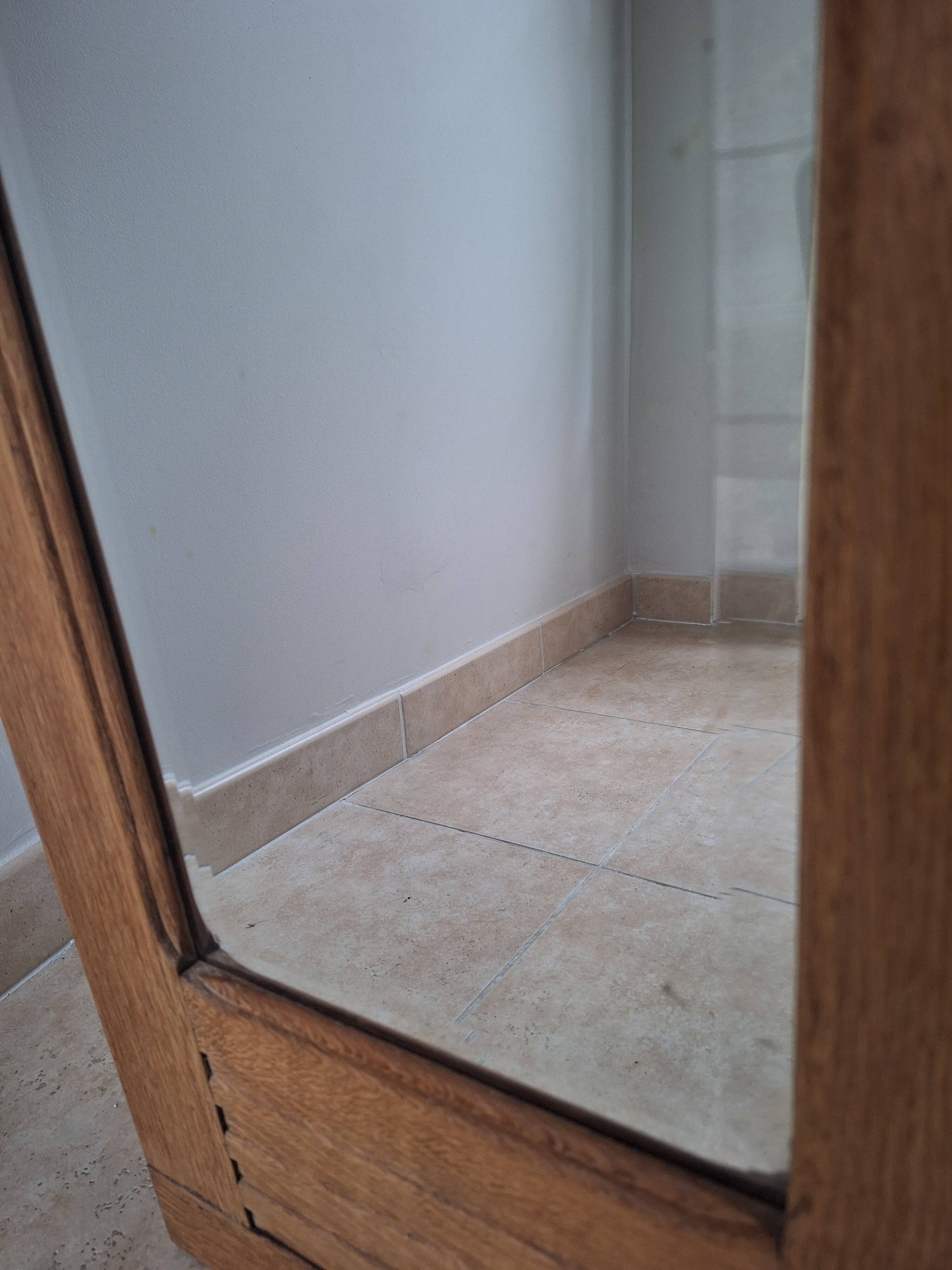 Miroir biseauté ancien bois 130 cm
