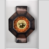 Space Age Ceramic Fat Lava Wall Lamp from Pan, 1970s