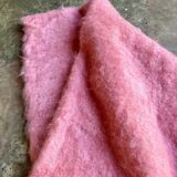 Plaid, blanket linvosges in pink mohair ☐ 180 x 240 cm
