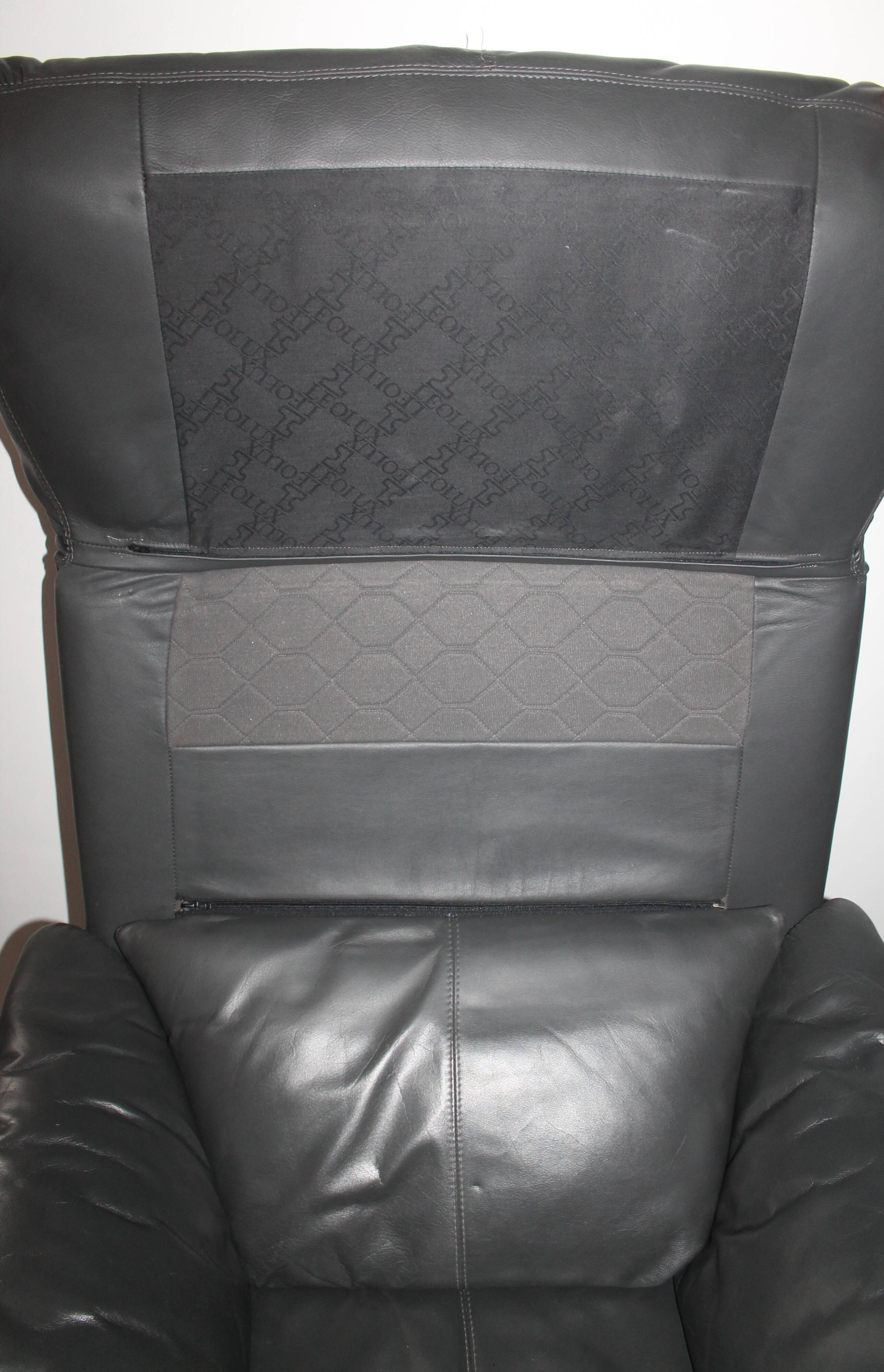 Fauteuil et ottoman cuir Leolux par Axel van Enthoven