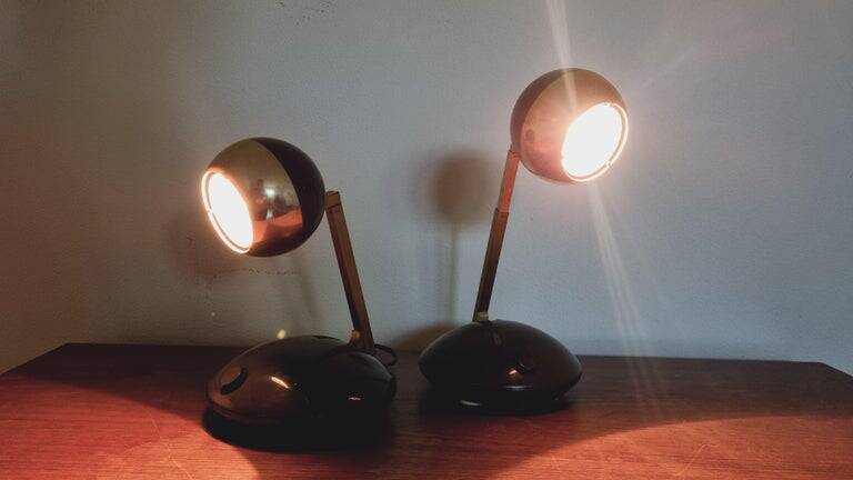 Pair of Midcentury Telescope Table Lamps Eichhoff Werke, Germany, 1970s