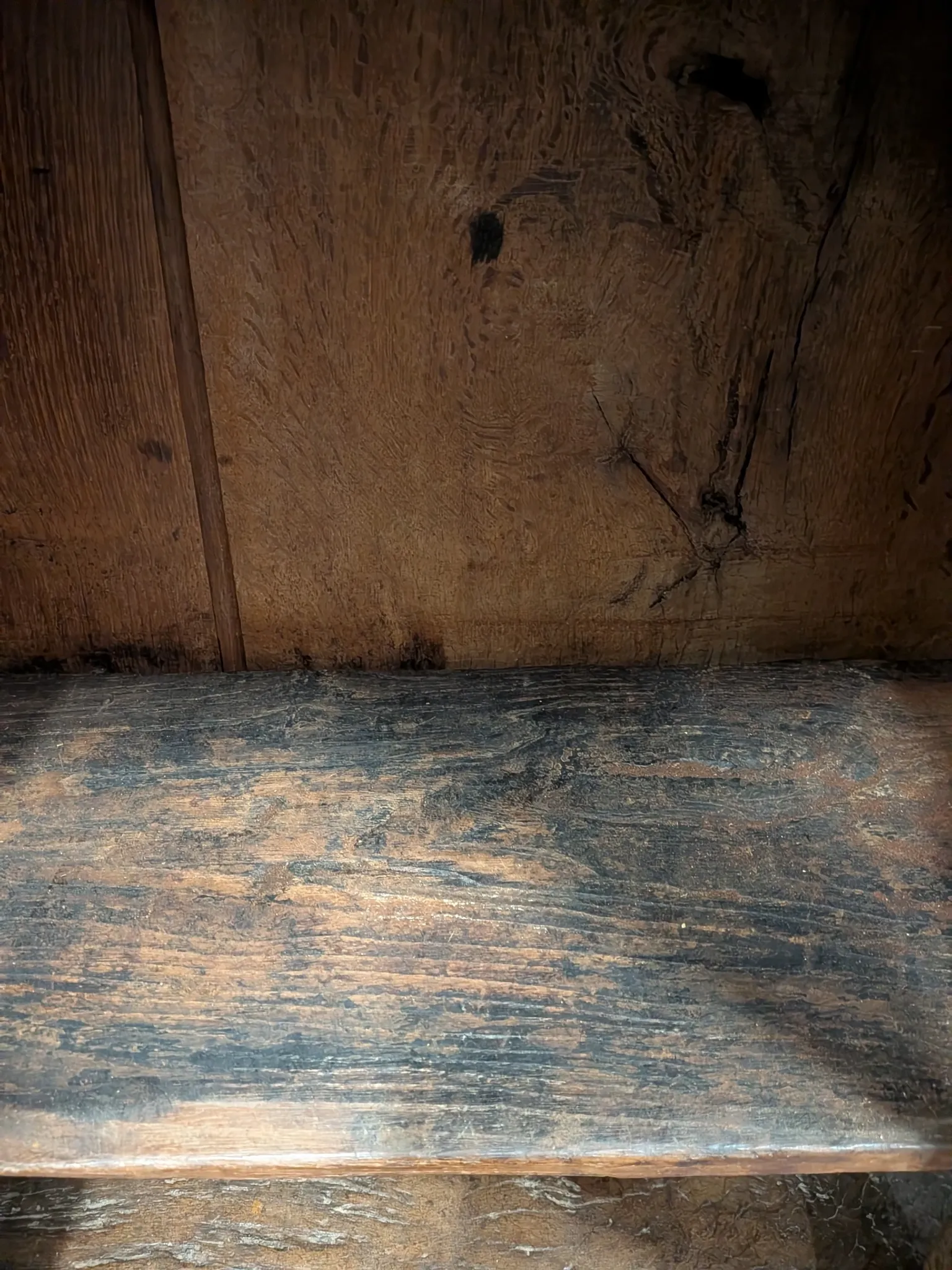 Antique solid oak furniture – Rustic pantry from the pre-17th century