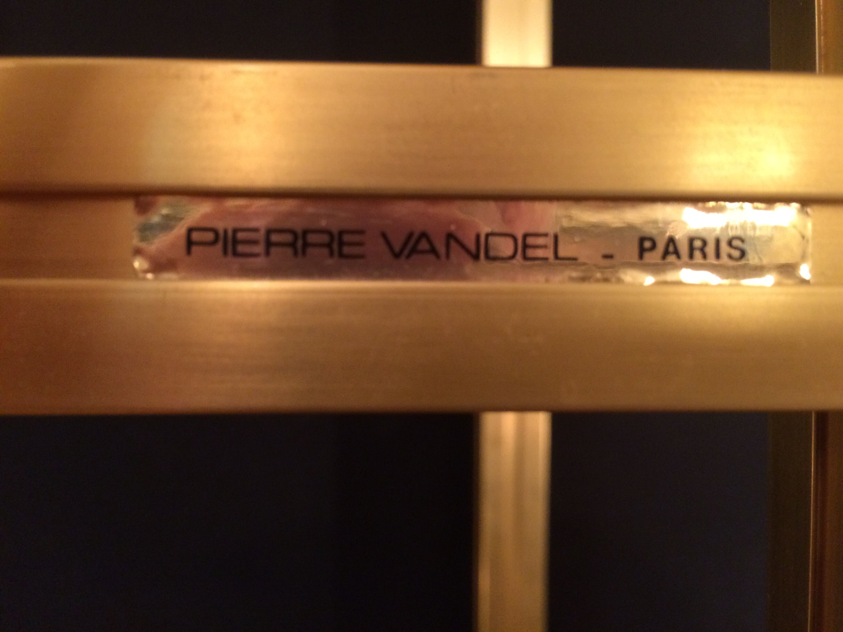 Golden brass floor Pierre Vandel, Paris circa 70