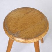 Vintage children's beech wood stools. 1950s. set of 2