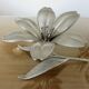 Flower ashtray in silver metal from the 60s and 70s