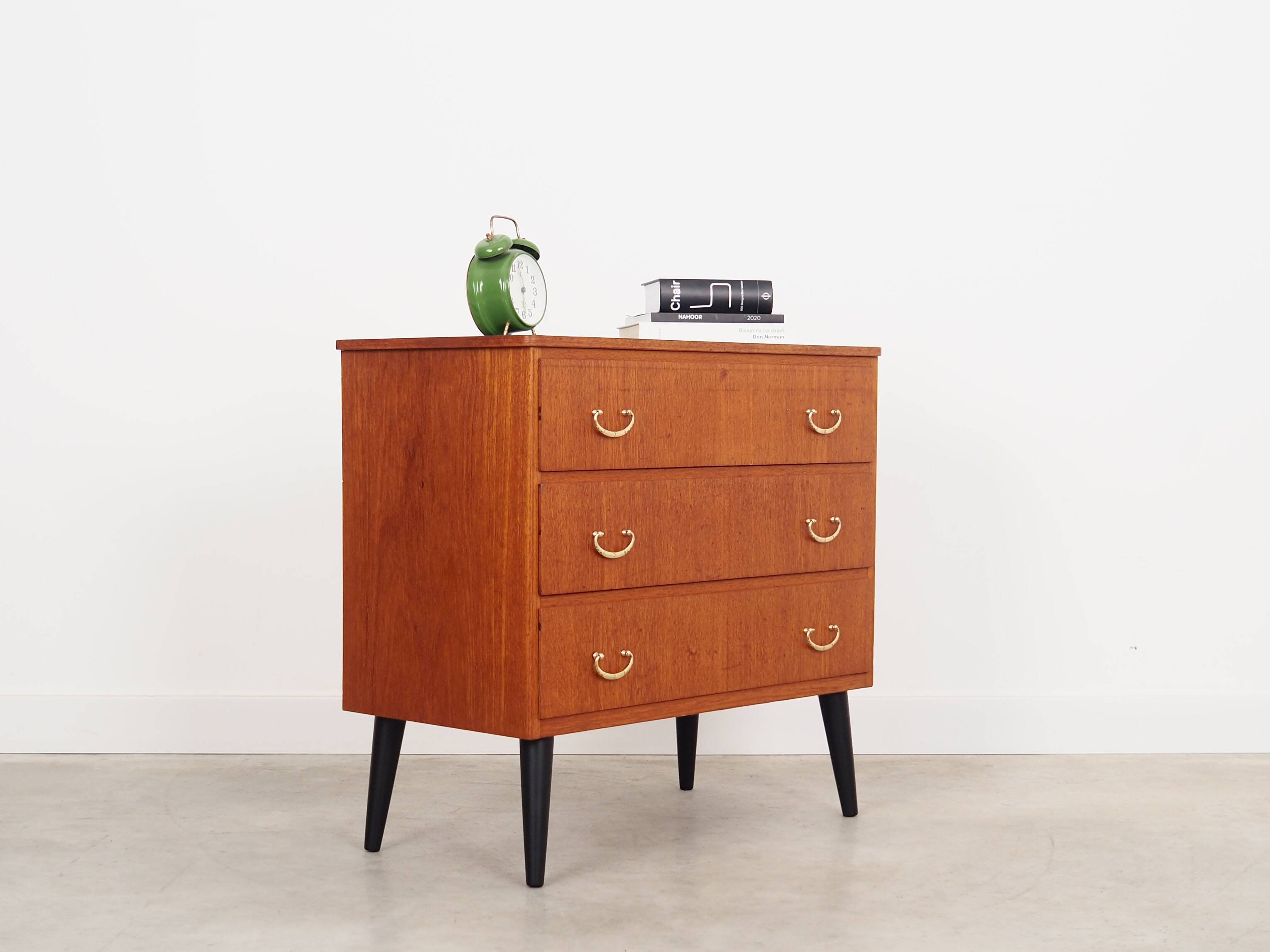 Teak chest of drawers, Swedish design, 1970s, made in Sweden