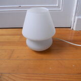 80s glass mushroom lamp