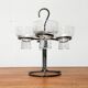 Danish metal and glass candlestick, 1960s