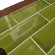 Vintage French dining table with green tiles, 1950s/60s.