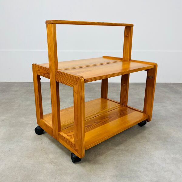 Desserte pliante en pin années 70 design scandinave vintage