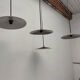 Enameled sheet metal pendant lights
