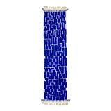 Blue Klein Berber hallway rug with reliefs