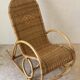 Natural rattan rocking chair.