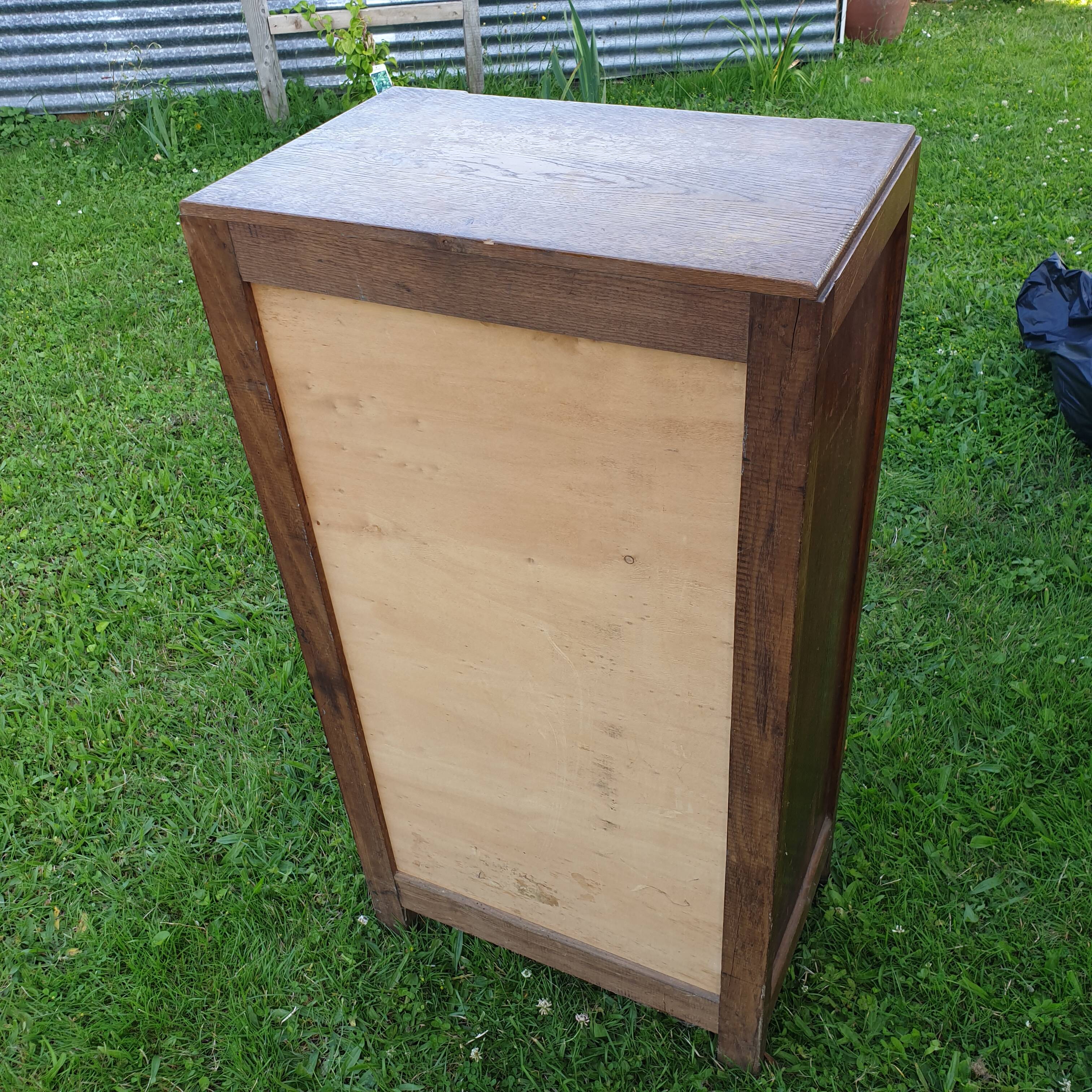 Solid wooden (oak) bread basket, Art Deco breadh