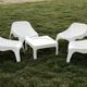 Garden set, 4 armchairs and 1 coffee table
