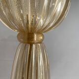 Signed Archimede Seguso Murano Glass Floor Lamp Gold Italian Art Deco 1980s