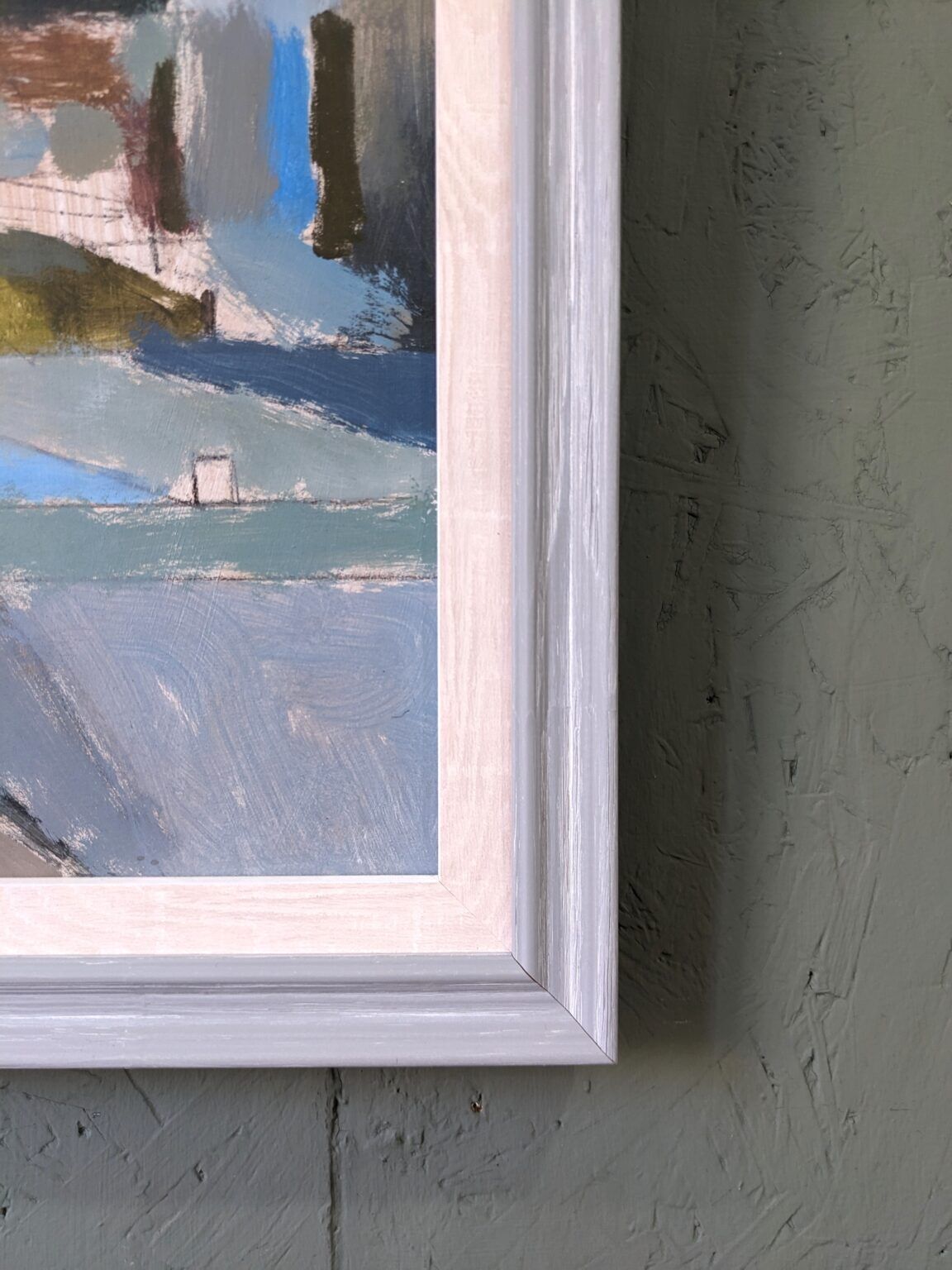 Contemporary "Urban Landscape" Abstract Landscape by British Artist Ian Mood, Framed Oil Painting