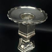 Pair of silver-plated bronze candlesticks, Auguste Monnier Veuve, 1911