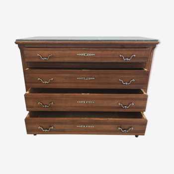 Chest of drawers with gray/green marble top