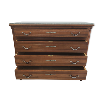 Chest of drawers with gray/green marble top