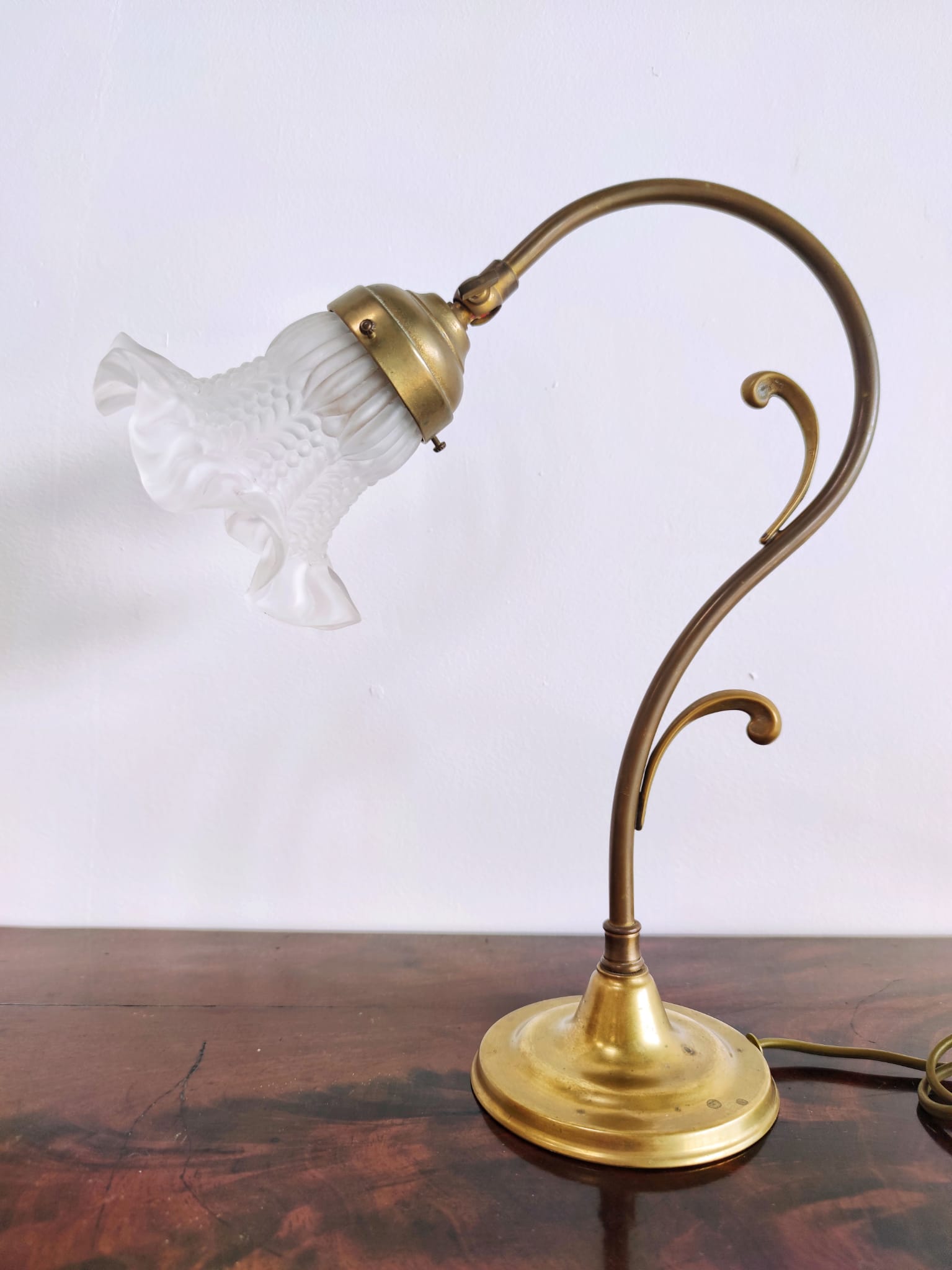 Table lamp in brass art deco tulip 1930