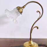 Table lamp in brass art deco tulip 1930