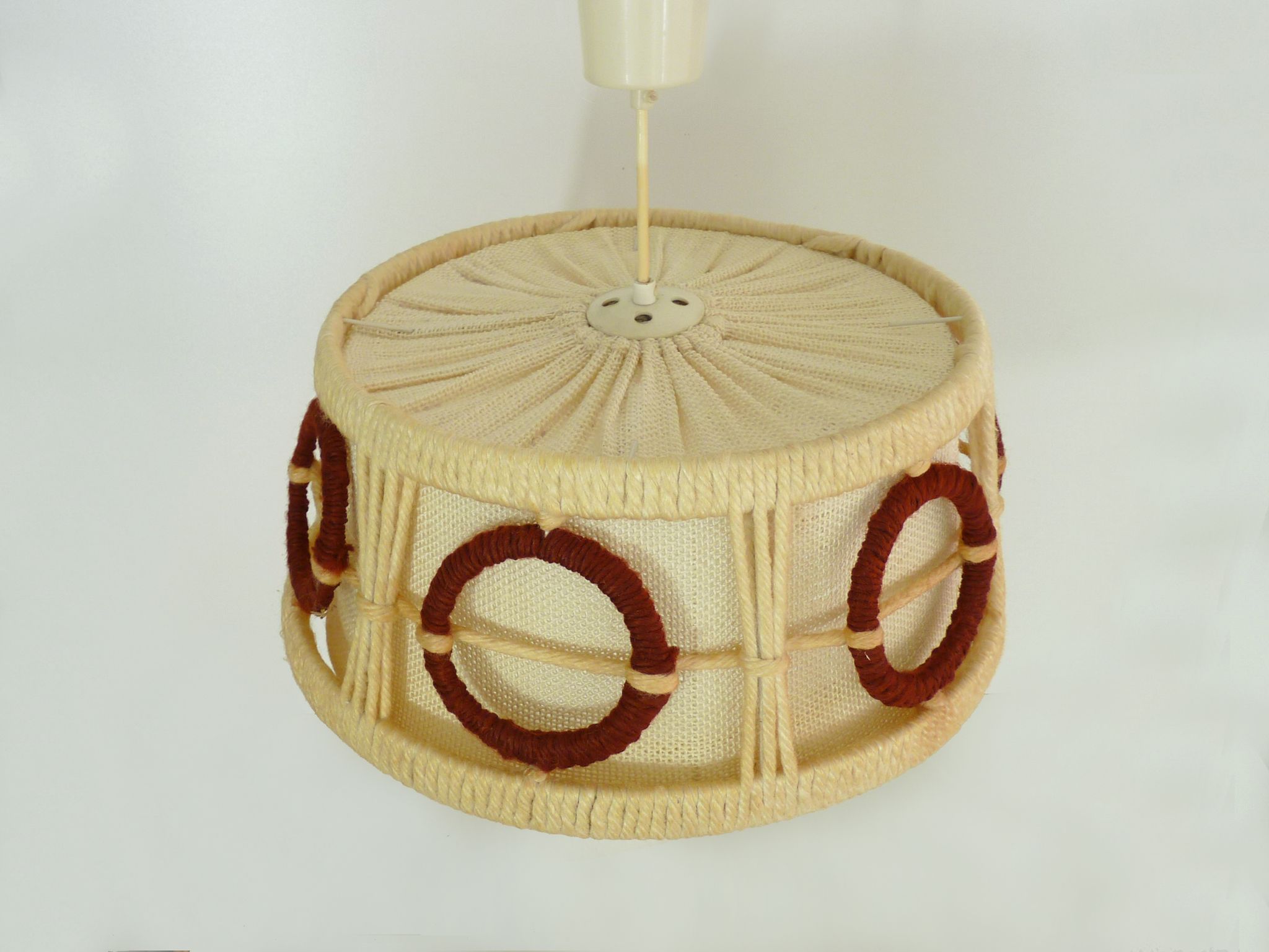 Scandinavian GDR wool en wooden hanging