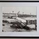Air France photograph at Orly, vintage print from the 70s framed, 53x43 cm.