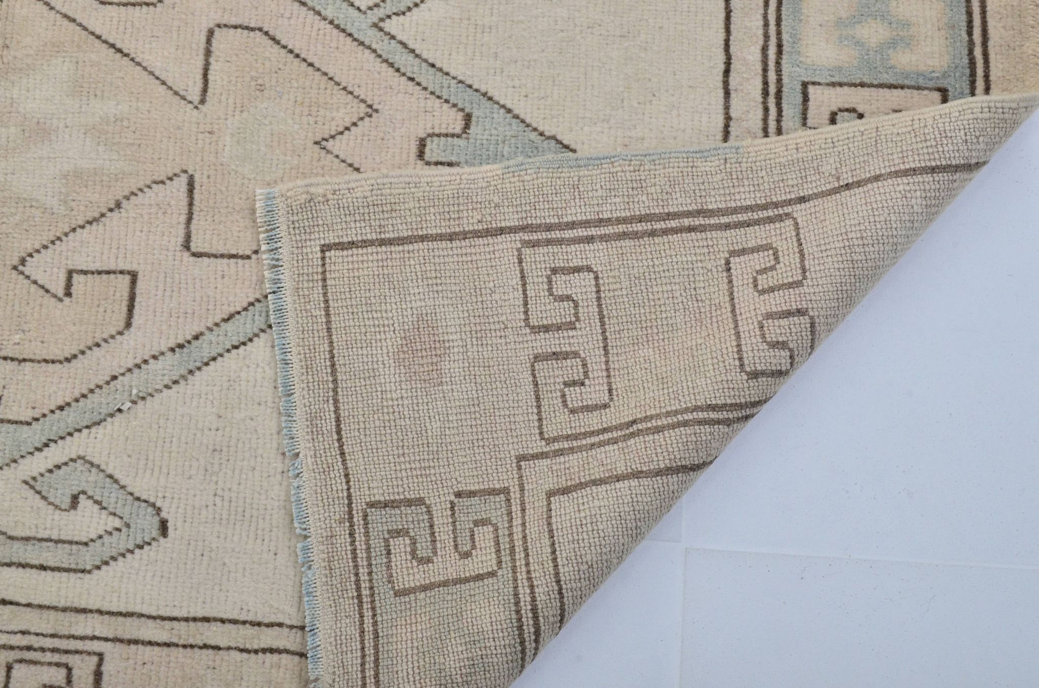 Tapis Oushak noué à la main bohémien sku 3484
