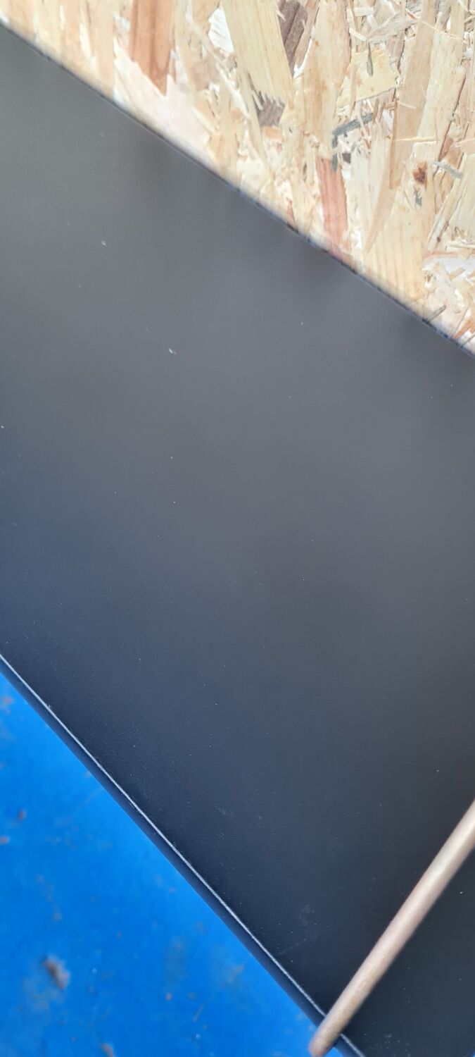 Scandinavian brass and teak shelf