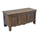 Antique solid oak storage bench