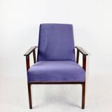 Fauteuil Vintage Renard Violet Indigo, 1970s