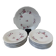 12 plates and 1 serving dish, white porcelain with apple blossom patterns.