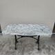 Antique cast iron and marble bistro restaurant table - 1.40m
