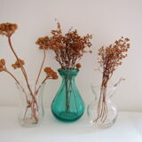 Set of 3 mini glass vases